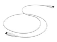 mophie essentials - USB-kabel - 24 pin USB-C (han) til 24 pin USB-C (han) - 3 m - hvid 409913789