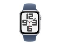 Apple Watch SE (GPS) - 2. generation - 44 mm - sølvaluminium - smart ur med sportsbånd - fluoroelastomer - denim - båndstørrelse: M/L - 32 GB - Wi-Fi 4, Bluetooth - 32.9 g MXER3QN/A