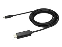 StarTech.com 10ft (3m) USB C to HDMI Cable, 4K 60Hz USB Type C to HDMI 2.0 Video Adapter Cable, Thunderbolt 3 Compatible, Laptop to HDMI Monitor/Display, DP 1.2 Alt Mode HBR2 Cable, Black - 4K USB-C Video Cable (CDP2HD3MBNL) - Adapterkabel - USB-C han til HDMI han - 3 m - sort - 4K60 Hz (3840 x 2160) support - for P/N: TB4CDOCK CDP2HD3MBNL