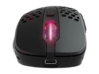 CHERRY Xtrfy M4 - Mus - RGB - optisk - trådløs - 2.4 GHz - trådløs modtager (USB) - sort M4W-RGB-BLACK