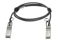 StarTech.com MSA Uncoded Compatible 1m 10G SFP+ to SFP+ Direct Attach Breakout Cable Twinax, 10 GbE SFP+ Copper DAC 10 Gbps Low Power Passive Transceiver Module DAC, 10GE Breakout Cable - Lifetime Warranty (SFP10GPC1M) - 10GBase-kabel til direkte påsætning - SFP+ haspet til SFP+ haspet - 1 m - dobbelt-axial - SFF-8431/SFF-8432 - passivt - sort SFP10GPC1M