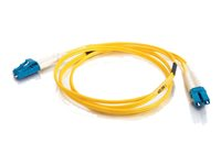 C2G LC-LC 9/125 OS1 Duplex Singlemode PVC Fiber Optic Cable (LSZH) - Patchkabel - LC enkelttilstand (han) til LC enkelttilstand (han) - 15 m - 15 m. - fiberoptik - duplex - 9 / 125 micron - OS1 - halogenfri - gul 85610