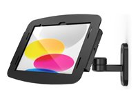 Compulocks iPad 10th-11th (A16) Gen Space Enclosure Swing Wall Mount Black - Monteringssæt (indelukke, svingarm VESA-montering, monterings-hardware) - svingarm - for tablet - låsbar - højglansaluminium - sort - skærmstørrelse: 10.9" - monteringsgrænseflade: 100 x 100 mm - vægmonterbar, på disk, skrivebordsmonterbar - for Apple 10.9-inch iPad (10. generation) 827B209IPDSB