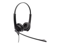 Jabra BIZ 1100 USB Duo - Headset - på øret - kablet - USB - sort - akademisk - Certified for Microsoft Teams, Zoom Certified (pakke med 10) 1159-0159-MULTI