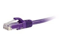 C2G Cat5e Booted Unshielded (UTP) Network Patch Cable - Patchkabel - RJ-45 (han) til RJ-45 (han) - 50 cm - UTP - CAT 5e - formet, knastfri, strenget - lilla 83658