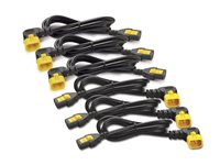 APC - Strømkabel - power IEC 60320 C13 til IEC 60320 C14 - 10 A - 61 cm - 90° stikforbindelse - sort - Global - for P/N: SCL500RMI1UC, SCL500RMI1UNC, SMTL750RMI2UC, SRT1500RMXLI, SRT1500XLI, SRT2200XLI-KR AP8702R-WW