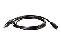 C2G Non-Polarised Power Cord - Strømkabel - power IEC 60320 C7 til power CEE 7/7 (han) - AC 250 V - 3 m - formet - sort - Europa 80618