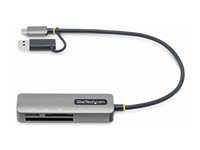 StarTech.com USB 3.0 Multi-Media Memory Card Reader, SD/microSD/CompactFlash Card Reader, Portable USB 5Gbps Card Adapter, External USB-C Card Reader with Attached USB-A Adapter - Works with Any Operating System (FCREADMICRO3V2) - Kortlæser (CF II, microSDHC, microSDXC, SDHC, SDXC, SD 3.0 UHS-I) - USB 3.0/USB-C FCREADMICRO3V2