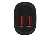StarTech.com Dual Port USB Car Charger - High Power 24W/4.8A - Black - 2-Port USB Car Charger - Charge two tablets at once (USB2PCARBKS) - Bilstrømsadapter - 24 Watt - 4.8 A - 2 output-stikforbindelser (USB) - sort - for P/N: USBLT1MW, USBLT1MWS, USBLT2MBR, USBLT2MW, USBLT30CMW, USBLTM1MBK, USBLTM1MWH USB2PCARBKS