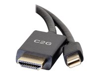 C2G 3ft Mini DisplayPort Male to HDMI Male Passive Adapter Cable - 4K 30Hz - Videoadapter - Mini DisplayPort han til HDMI han - 90 cm - sort - passivt, 4K support 84435