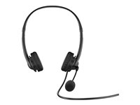 HP G2 - Headset - på øret - kablet - USB - skygge sort 428K6AA
