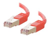 C2G Cat5e Booted Shielded (STP) Network Patch Cable - Patchkabel - RJ-45 (han) til RJ-45 (han) - 2 m - STP - CAT 5e - formet - rød 83791