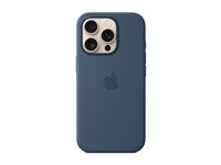 Apple - Bagsidecover til mobiltelefon - MagSafe-kompatibilitet - silicone - denim - for iPhone 16 Pro MYYK3ZM/A