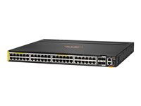 HPE Aruba 6300M - Switch - L3 - Administreret - 48 x 100/1000/2.5G/5G (PoE++) + 2 x 10 Gigabit / 25 Gigabit / 50 Gigabit SFP56 (uplink / stacking) + 2 x 1 Gigabit / 10 Gigabit SFP+ - monterbar på stativ - PoE++ R8S91A