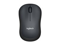 Logitech M220 Silent - Mus - optisk - 3 knapper - trådløs - 2.4 GHz - trådløs modtager (USB) - brunsort 910-004878