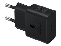 Samsung EP-T2510N - Strømforsyningsadapter - 25 Watt - 3 A - PD 3.0, PD/PPS, SFC (USB-C) - på kabel: USB-C - sort EP-T2510NBEGEU