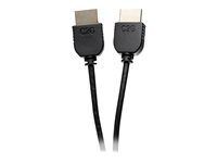 C2G 3ft 4K HDMI Cable - Ultra Flexible Cable with Low Profile Connectors - HDMI-kabel - HDMI han til HDMI han - 91.4 cm - dobbelt afskærmet - sort 41363