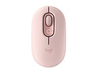 Logitech POP - Mus - brugerdefinerbar emoji - optisk - 4 knapper - trådløs - Bluetooth 5.1 LE - rose 910-007413