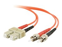 C2G SC-ST 50/125 OM2 Duplex Multimode PVC Fiber Optic Cable (LSZH) - Netværkskabel - SC multimodus (han) til ST multimodus (han) - 5 m - 5 m. - fiberoptik - duplex - 50 / 125 my - OM2 - halogenfri - orange 85483