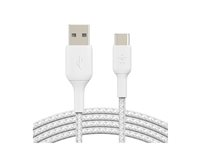 Belkin BoostCharge - USB-kabel - 24 pin USB-C (han) til USB (han) - 2 m - hvid CAB002BT2MWH