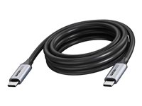 Vision - USB-kabel - USB-C (han) til USB-C (han) - USB 3.2 - 3 A - 4K60 Hz support - sort TC 15MUSBC/BL