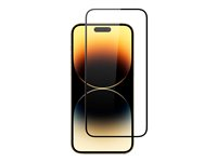 Screenor Premium - Skærmbeskytter for mobiltelefon - fuldt omslag - glas - rammefarve sort - for Apple iPhone 15 Plus, 16 Plus 16055