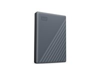 WD My Passport WDBWML0020BGY - Harddisk - krypteret - 2 TB - ekstern (bærbar) - USB 3.2 Gen 1 (USB-C stikforbindelse) - 256-bit AES - silikonegrå WDBWML0020BGY-WESN