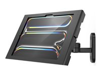 Compulocks iPad Pro M4 13" (2024), Apex Enclosure Swing Wall Mount - Monteringssæt (stativ, indelukke, vægmontering) - for tablet - låsbar - metalramme - sort - skærmstørrelse: 13" - vægmonterbar - for Apple 13-inch iPad Pro (M4) 827B13PAPX4B
