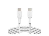Belkin BoostCharge - USB-kabel - 24 pin USB-C (han) til 24 pin USB-C (han) - 1 m - hvid CAB004BT1MWH