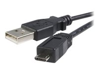 StarTech.com 1m Micro USB Cable A to Micro B - USB-kabel - USB (han) til Micro-USB Type B (han) - USB 2.0 - 1 m - sort UUSBHAUB1M