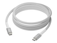 dbramante1928 re-charge - USB-kabel - 24 pin USB-C (han) til 24 pin USB-C (han) - USB 2.0 - 2.5 m - USB Power Delivery (100 W), flettet kabel, 100 % genbrugt plastik CB25CCGR7120
