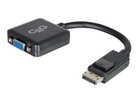 C2G 8in DisplayPort to VGA Adapter - DP to VGA Adapter Converter - Black - M/F - DisplayPort kabel - DisplayPort (han) til HD-15 (VGA) (hun) - 20.32 cm - haspet - sort 54323