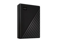 WD My Passport WDBR9S0060BBK - Harddisk - krypteret - 6 TB - ekstern (bærbar) - USB 3.2 Gen 1 - 256-bit AES - sort WDBR9S0060BBK-WESN
