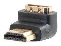 C2G 90° Down Adapter - HDMI adapter - HDMI han til HDMI hun - sort - 90° stikforbindelse 80562