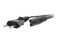 C2G Non-Polarised Power Cord - Strømkabel - power IEC 60320 C7 til power CEE 7/7 (han) - AC 250 V - 3 m - formet - sort - Europa 80618