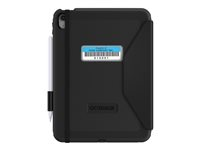 OtterBox Defender Series - Flipomslag til tablet - grov - sort - for Apple 10.9-inch iPad (10. generation) 77-93758
