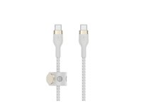 Belkin BoostCharge - USB-kabel - 24 pin USB-C (han) til 24 pin USB-C (han) - 2 m - hvid CAB011BT2MWH