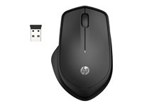 HP 285 Silent - Mus - ergonomisk - optisk - trådløs - 2.4 GHz - trådløs modtager (USB) 6G4E6AA