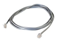 C2G RJ11 6P4C Straight Modular Cable - Telefonkabel - RJ-11 (han) til RJ-11 (han) - 3 m - grå 83865