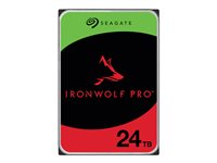 Seagate IronWolf Pro ST24000NT002 - Harddisk - 24 TB - intern - 3.5" - SATA 6Gb/s - 7200 rpm - buffer: 512 MB - med 3 års Seagate Rescue Data Recovery ST24000NT002