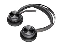 HP Poly Voyager Focus 2 - Headset - på øret - Bluetooth - trådløs, kablet - aktiv støjfjerning - USB-C via Bluetooth adapter - sort 77Y89AA