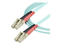 StarTech.com 1m (3ft) LC/UPC to LC/UPC OM3 Multimode Fiber Optic Cable, Full Duplex 50/125Âµm Zipcord Fiber Cable, 100G Networks, LOMMF/VCSEL, <0.3dB Low Insertion Loss - LSZH Fiber Patch Cord - Patchkabel - LC multimodus (han) til LC multimodus (han) - 1 m - 1 m. - fiberoptik - duplex - 50 / 125 my - akvamarin - for P/N: J9152AST, MASFP10GBSR, SFP10GBLRMST, SFP10GBSRST, SFP10GSRSST, SFP10GSRXST A50FBLCLC1