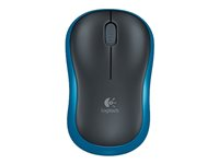 Logitech M185 - Mus - optisk - trådløs - 2.4 GHz - trådløs modtager (USB) - blå 910-002236