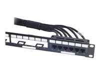 APC Data Distribution Cable - Netværkskabel - TAA-kompatibel - RJ-45 (hun) til RJ-45 (hun) - 4 m - UTP - CAT 6 - sort DDCC6-013