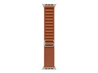 Apple - Løkke for smart watch - 49 mm, naturlig titanfinish - Medium størrelse - terrakotta - for Watch Hermès Series 9, SE 3, Series 10, Series 11, Series 8, Series 9, Ultra 2, Ultra 3 MFTC4ZM/A