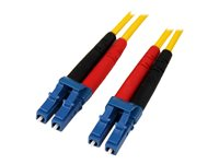 StarTech.com 7m Fiber Optic Cable - Single-Mode Duplex 9/125 - LSZH - LC/LC - OS1 - LC to LC Fiber Patch Cable (SMFIBLCLC7) - Patchkabel - LC enkelttilstand (han) til LC enkelttilstand (han) - 7 m - 7 m. - fiberoptik - duplex - 9 / 125 micron - OS1 - formet - gul - for P/N: SFP100BBXDST, SFP100BBXUST, SFP10GBBXDST, SFP10GBBXUST, SFP10GBLRST, SFP10GBZRST SMFIBLCLC7