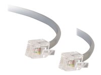 C2G RJ11 6P4C Straight Modular Cable - Telefonkabel - RJ-11 (han) til RJ-11 (han) - 10 m - grå 83867