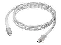 dbramante1928 re-charge - USB-kabel - USB-C (han) til USB-C (han) - 1.2 m - 100 W Power Delivery gennemløb, flettet kabel, 100 % genbrugt plastik CB12CCGR7116