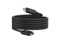 Belkin - USB-kabel - USB-C (han) til USB-C (han) - USB 2.0 / USB 3.0 / USB 3.2 / USB 4.0 /Thunderbolt 3 / Thunderbolt 4 - 2 m - 4K60 Hz UHD-support, USB Power Delivery (240 W) - sort INZ004BT2MBK