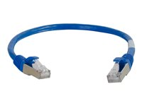 C2G Cat5e Booted Shielded (STP) Network Patch Cable - Patchkabel - RJ-45 (han) til RJ-45 (han) - 5 m - STP - CAT 5e - formet - blå 83774